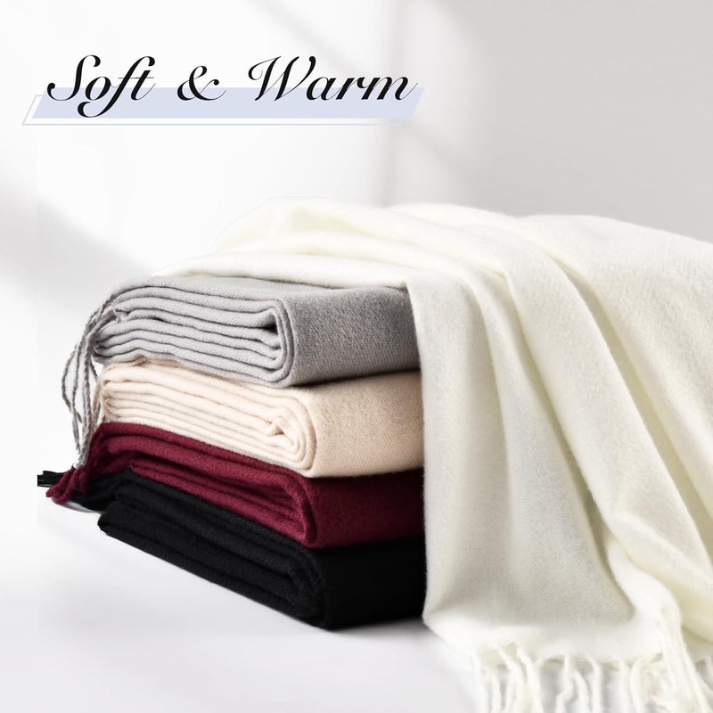 Premillow Scarfs for Women, Winter Scarf, Classic Pashmina Shawls and Wraps, Cashmere Feel Scarfs for Women, Long Scarves - Image 5